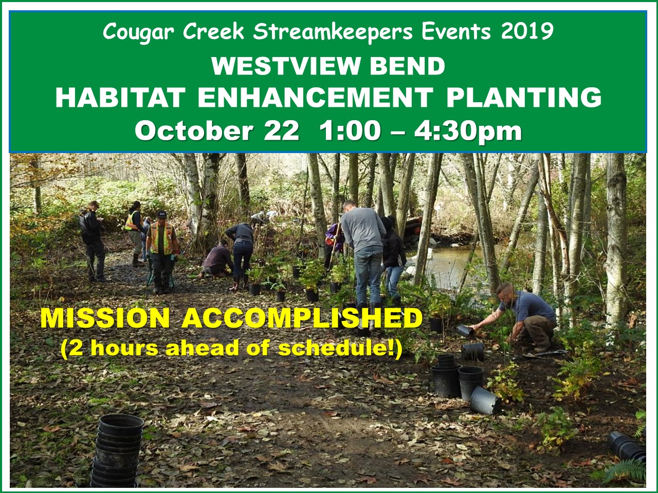 Westview Bend habitat enhancement planting